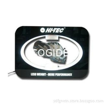 Rotating Floating Shoe Display , Acrylic Magnetic Floating
